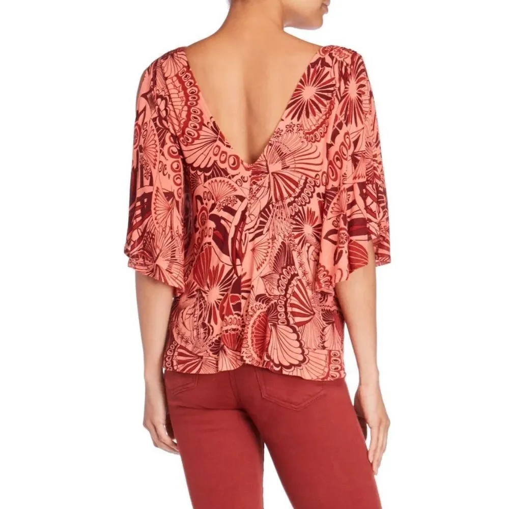 Free People Amour Cold Shoulder Top